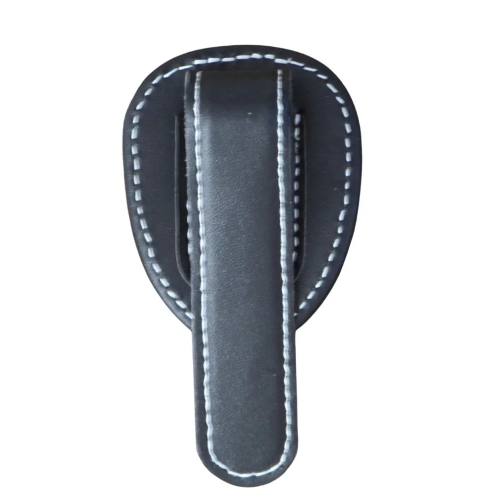 Jaguar Leather Car‎ Visor Sunglasses Holder Clip One Size Black Silver